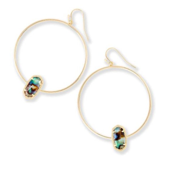 Kendra Scott Jewelry - Kendra Scott Elora Gold Hoop Earrings In Abalone